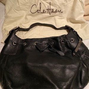 COLE HAAN ~ Black Leather Hobo Bag